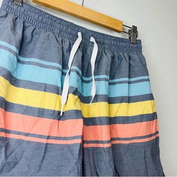 Chubbies Blue Striped Stretch Retro Swim Trunks M - Picture 3 of 6